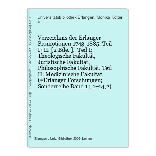 Verzeichnis der erlanger - verzeichnis,