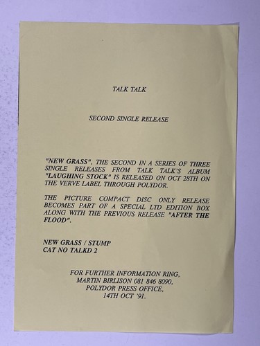 Talk press release - press, new